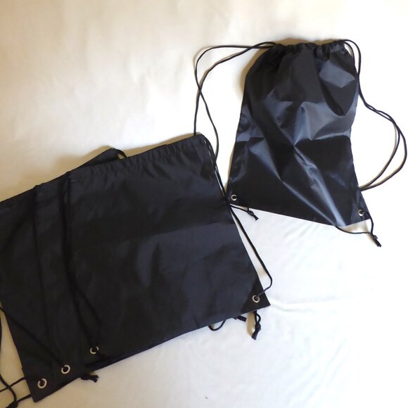 NEW LIGHTWEIGHT BLACK DRAWSTRING BACKPACK GIVEAWAY GIFT BAG LOT OF 14 main image 4